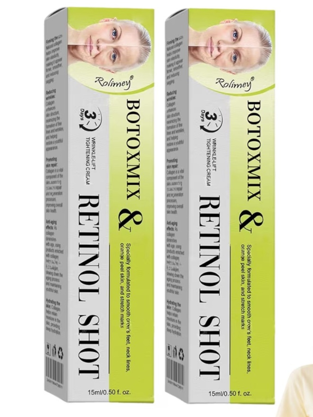 Rolimey Botoxmix & Vita-A Retinol Shot Wrinkle-Lift Tightening Cream - Set of 2
